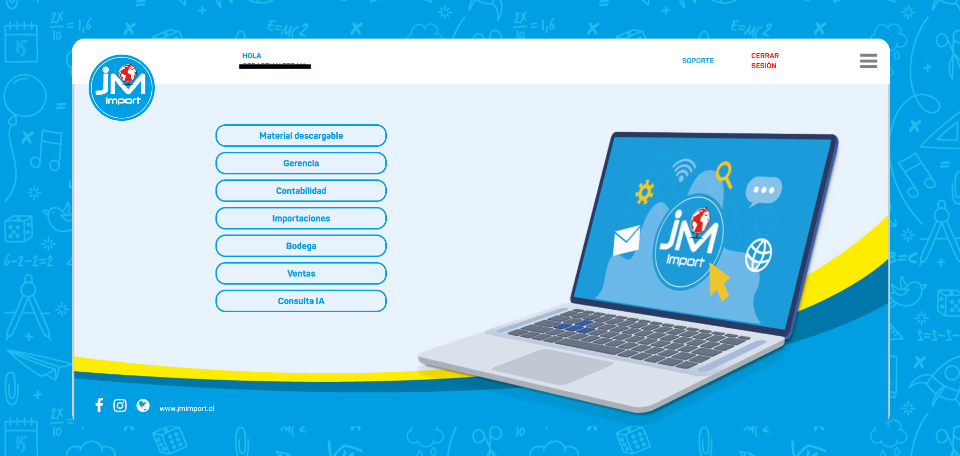 Intranet corporativa de JM Import